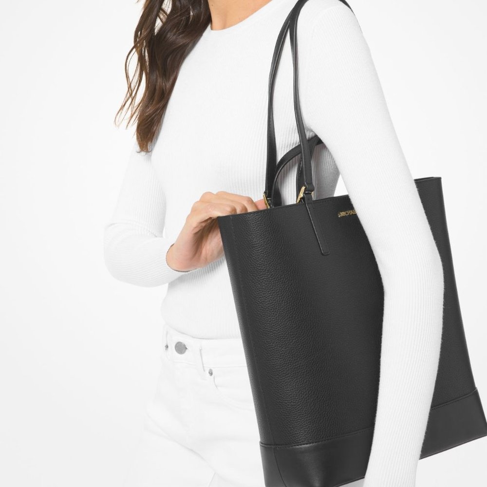 Kelli Large Color-Block Pebbled Leather To… - Picture 3 of 4